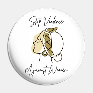 International day of the elimination of violence against women- LineArt Pin