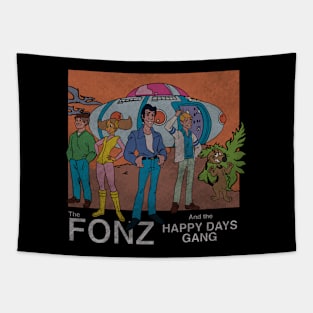 Retro Cartoon F and Gang Tapestry