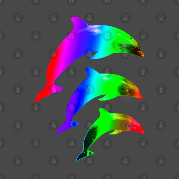 Multicolour Dolphin Save The Whales Animal Print by PoizonBrand