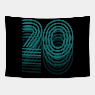 'Sporty Lucky Number 20' Awesome Lucky Number Gift Tapestry