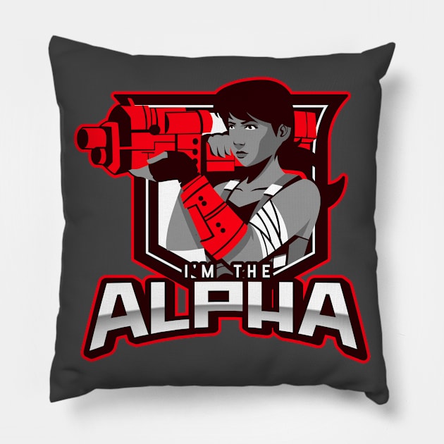 I'm The Alpha (11) Pillow by CavemanMedia