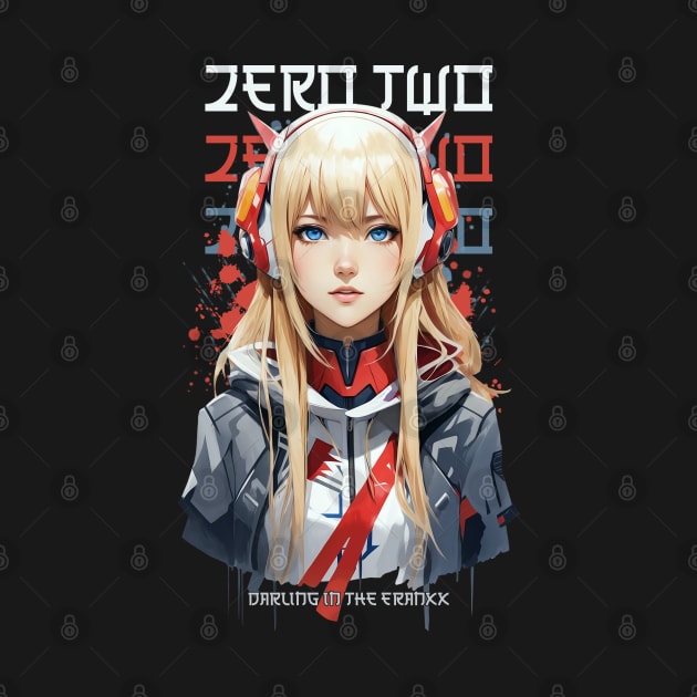 Zero Two Darling in the FRANXX t-shirt by Franstyas