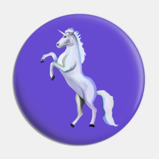 Magical White Unicorn Horse Pin