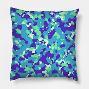 Bright cool colors organic pattern Pillow