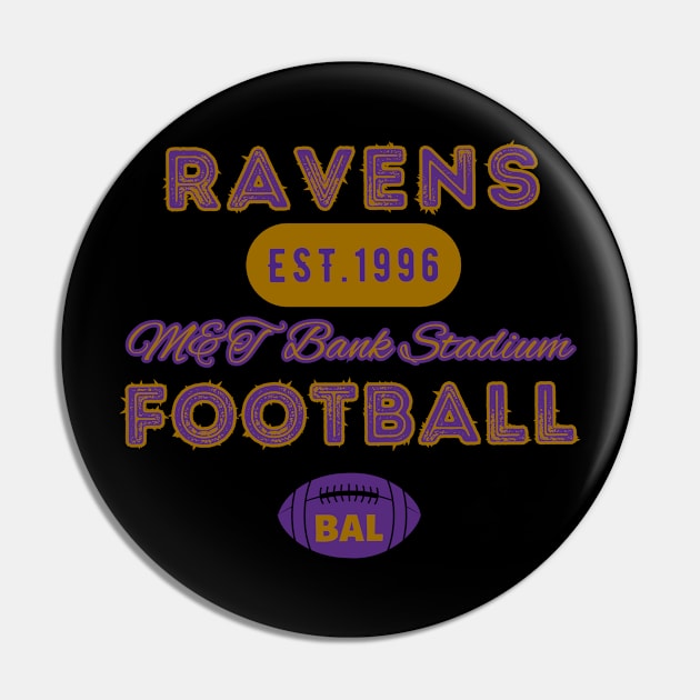 Baltimore Football Vintage Style Pin by Borcelle Vintage Apparel 