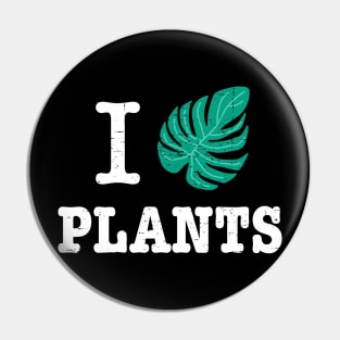 I Love Plants - leaf design Pin