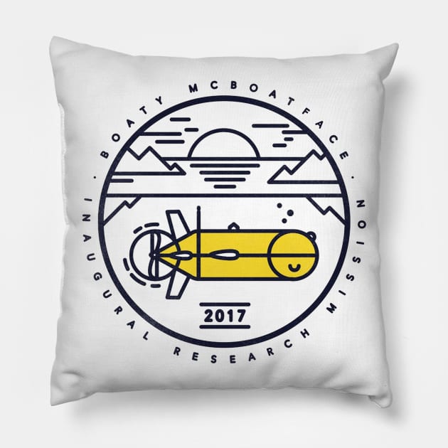 Boaty McBoatface Launch Pillow by graysond