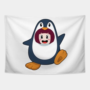 Penguin Girl Costume Tapestry