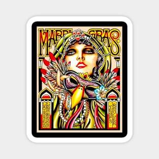 Mardi Gras : Vintage New Orleans Advertising Print Magnet