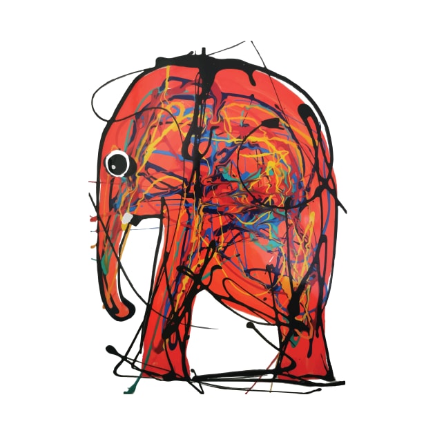 Colorful Elephant Art by BestOfThings