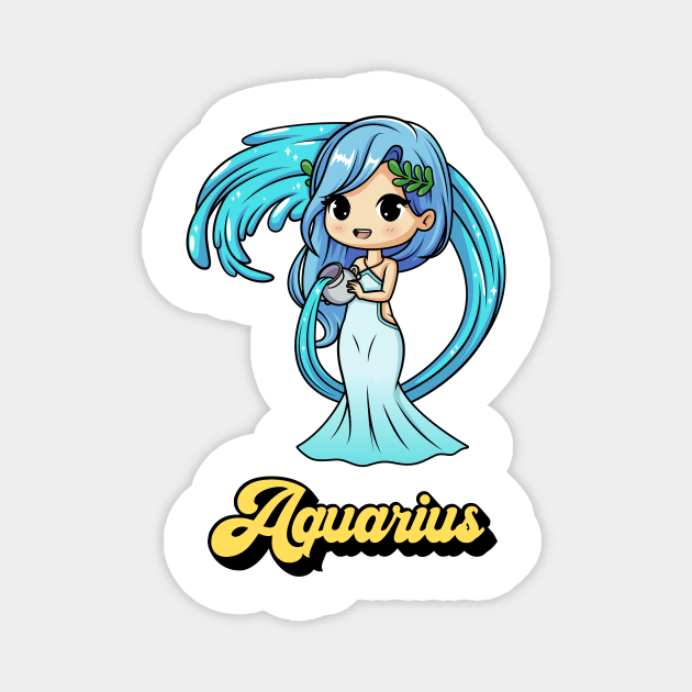 Aquarius Astrology Zodiac Signs Magnet by FoxyReign