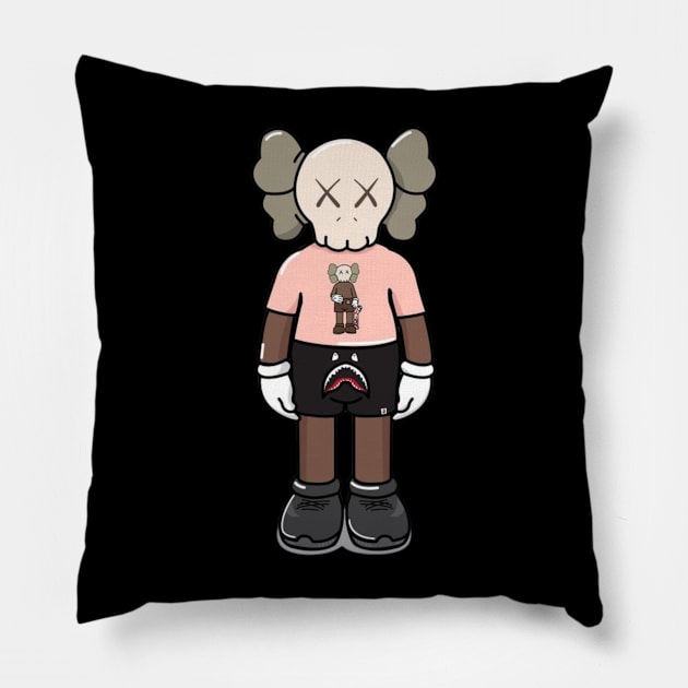 Kaws Design 7 Pillow by Vidi MusiCartoon