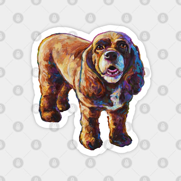 American Cocker Spaniel by Robert Phelps Magnet by RobertPhelpsArt