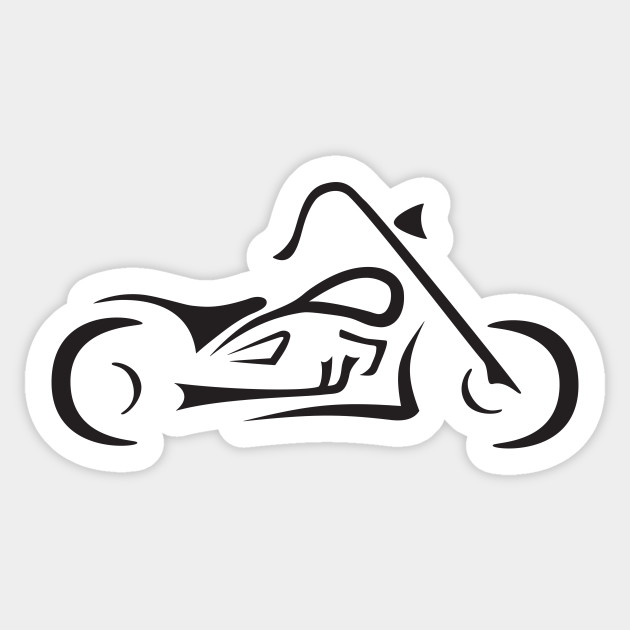 Chopper Bike Motorcycle Line Drawing Chopper Biker Bike