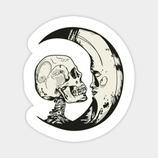 skull and moon Magnet