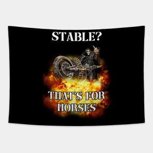 stable? thats for horses badass skeleton Tapestry
