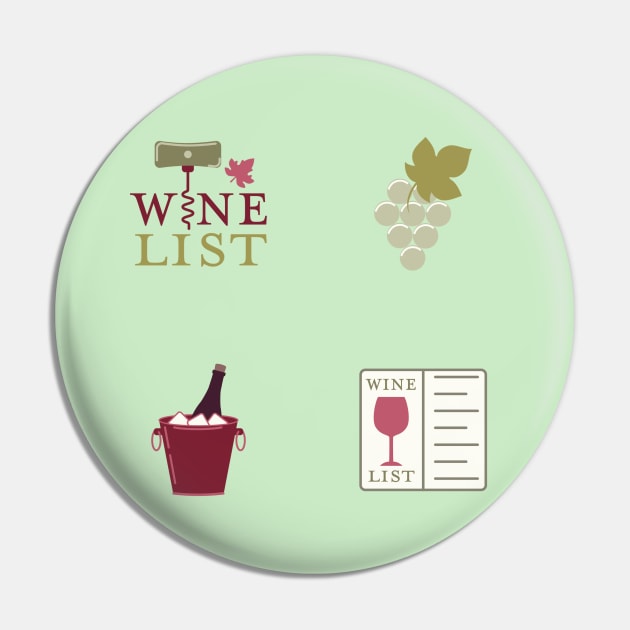 Wine Pattern Pin by SWON Design