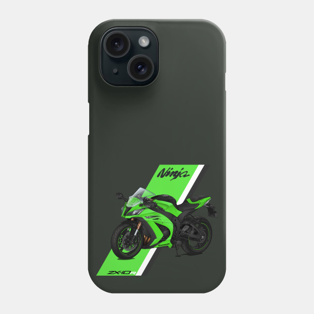 Kawasaki Ninja ZX-10R - Motorcycle - Phone Case | TeePublic