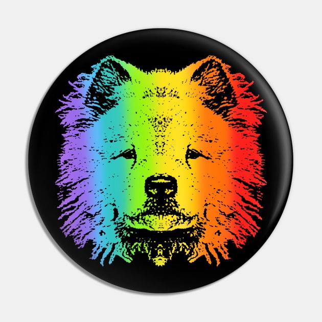 Rainbow Chow Chow Pin by childofthecorn