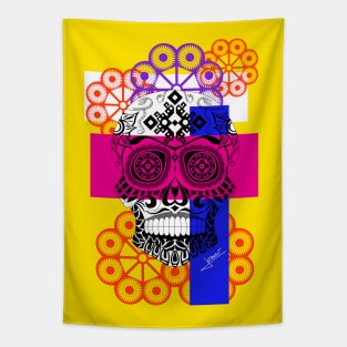 A death with a smile ecopop Tapestry