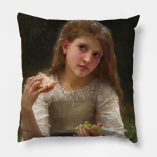 Le Gouter by William-Adolphe Bouguereau Pillow