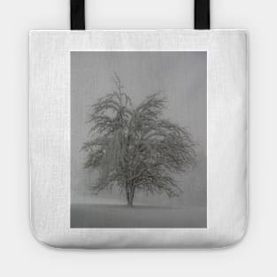 Lone tree in the snow Tote