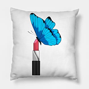 Butterfly with Lipstick Pillow