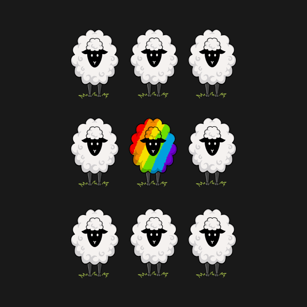 Rainbow Sheep Of The Family by coffeeman