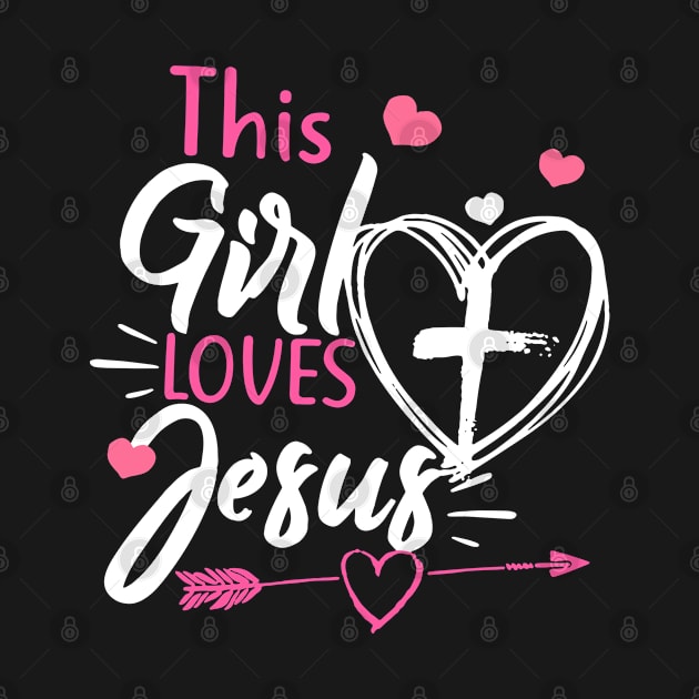 This Girl Loves Jesus Heart Cross Christian Faith Religious by lunacreat