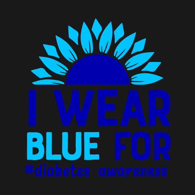 I Wear Blue For Diabetes Awareness by Quardilakoa