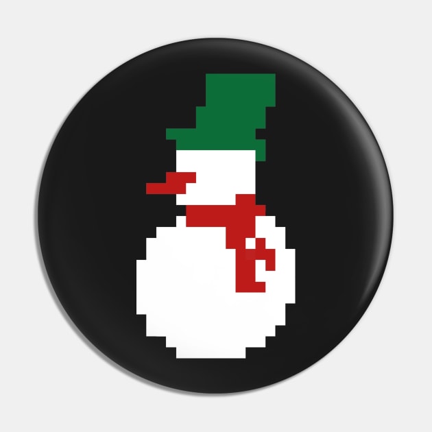 Snowman Pixel Art Pin by christinegames