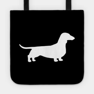 White Dachshund Silhouette | Wiener Dog Tote