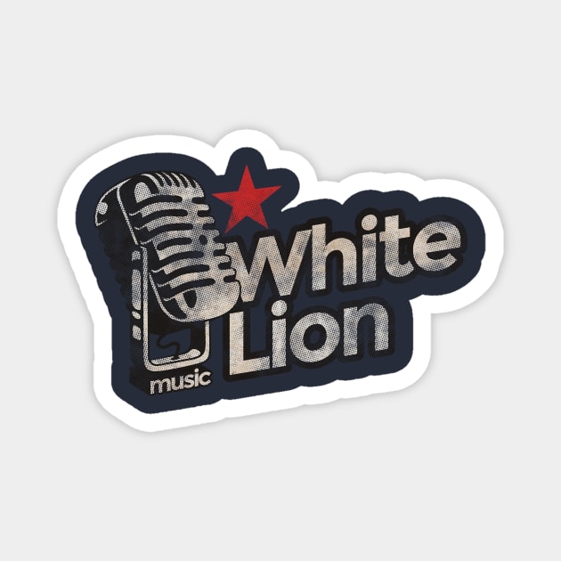 White Lion Vintage Magnet by G-THE BOX