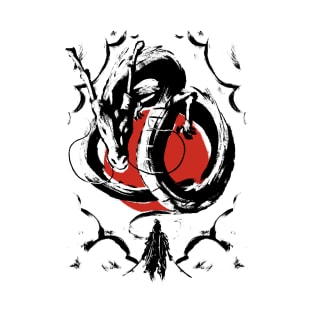 Crimson Dragon Shadow Power T-Shirt