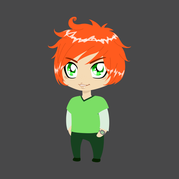 Red Headed Guy In Green Clothes by LironPeer