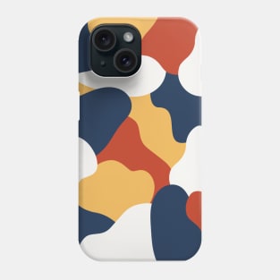 Colourful Blob Abstract Pattern in Yellow Cream Orange Blue Phone Case