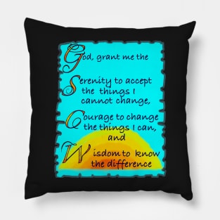 God grant me the serenity Beautiful poetic prayer poem about resilience Pillow