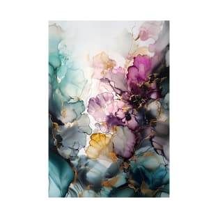 Flower Garden - Abstract Alcohol Ink Art T-Shirt