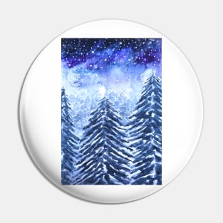 pine forest under galaxy Pin