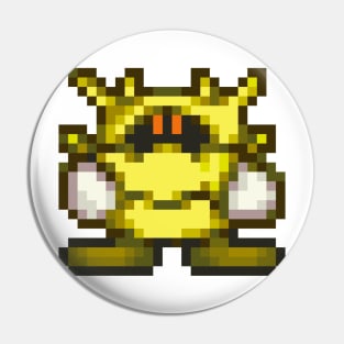 Yellow Virus Sprite Pin