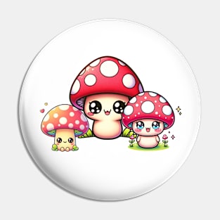Kawaii Cat Mushroom Pin