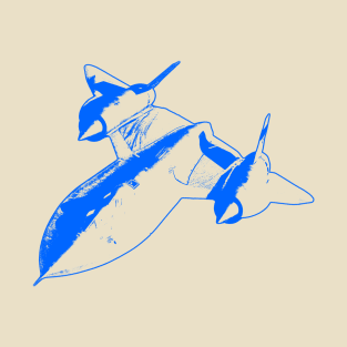 Lockheed SR-71 Blackbird - Blue Design T-Shirt