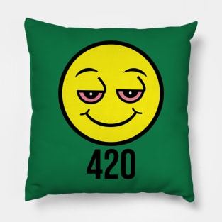 420 Smiley Pillow