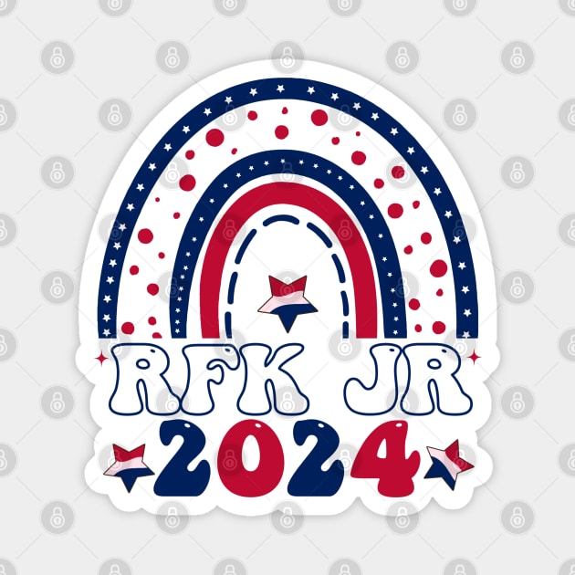 Robert Kennedy JR. 2024 Presidential RFK JR 2024 Groovy Design Magnet by Pezzolano