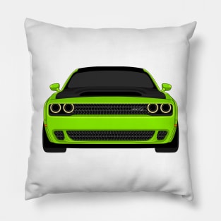 DODGE DEMON FRONT LIME Pillow