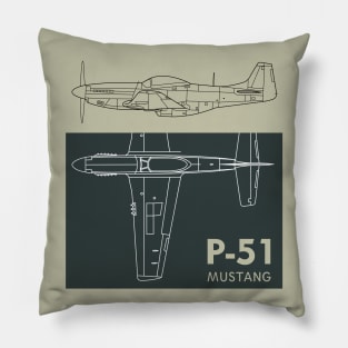 Legendary Wings: P-51 Mustang Roars Again Pillow