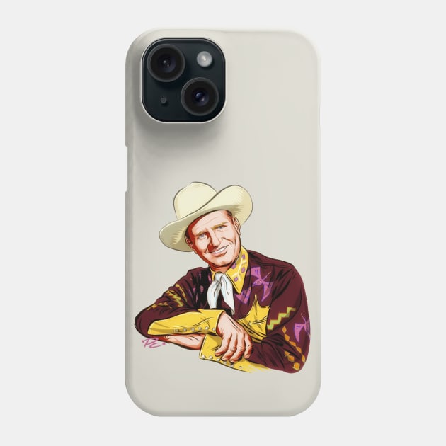 Gene Autry - An illustration by Paul Cemmick Phone Case by PLAYDIGITAL2020