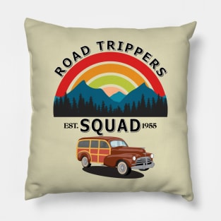 Road Trippers Squad, EST. 1955 Pillow