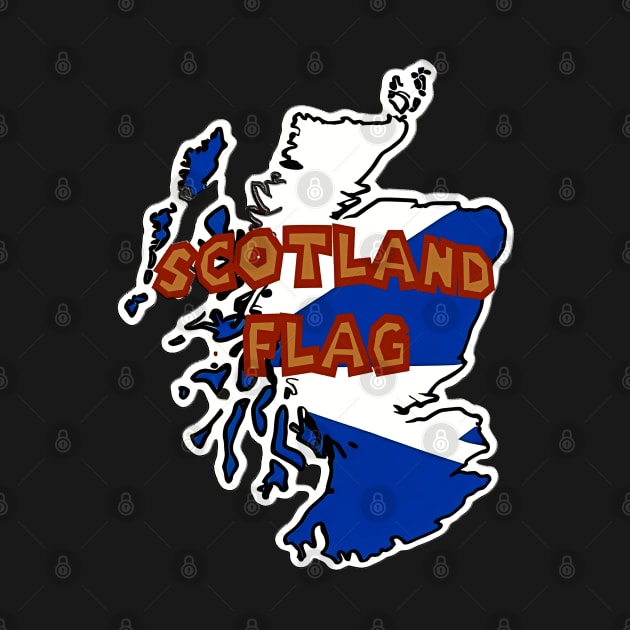 Scotland Flag Map by masterpiecesai