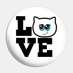 LOVE Cat Pin